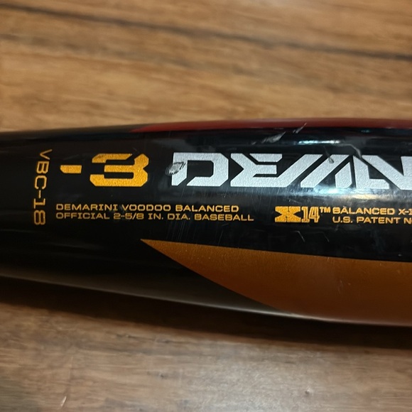 Demarini Voodoo Balance BBCOR 33/29 -3 vbc-18 Baseball Bat 2018 - Picture 8 of 14
